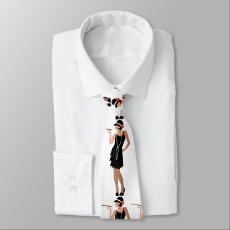 gatsby lady,ready to party,art deco style,vintage tie