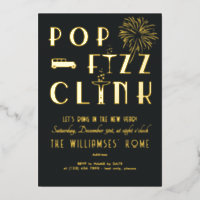 Gatsby Pop Fizz Clink Art Deco New Years Eve Party