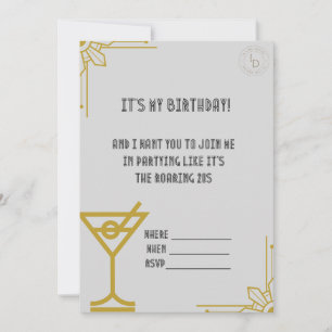 Gatsby - Roaring 20s Birthday Invitation