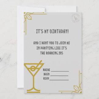 Gatsby - Roaring 20s Birthday Invitation