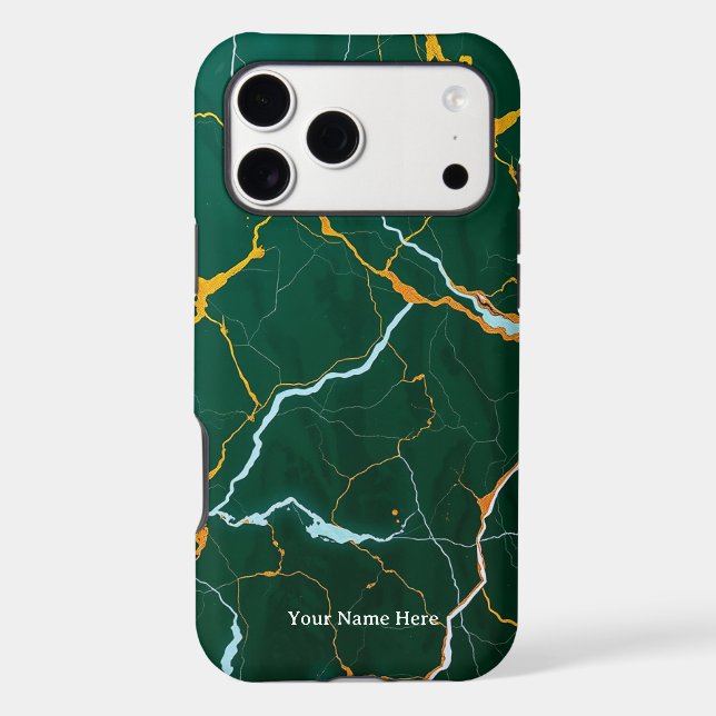 Gatsby’s Emerald: Art Deco Marble & Gilded Vein Ca (Back)