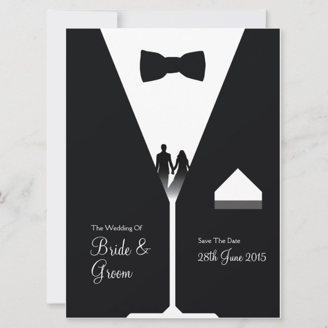 Gatsby Style - Art Deco wedding invitation (Front)