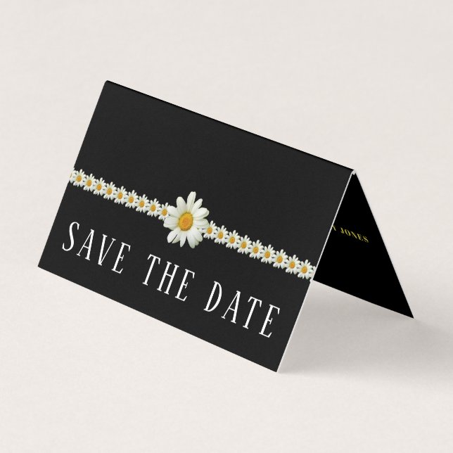 Gatsby Style Floral, Photo Save The Date Card (Front)