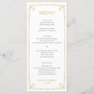 Gatsby Vintage Dinner Menu   Editable Colour