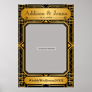 Gatsby Wedding Photo Frame Props Poster