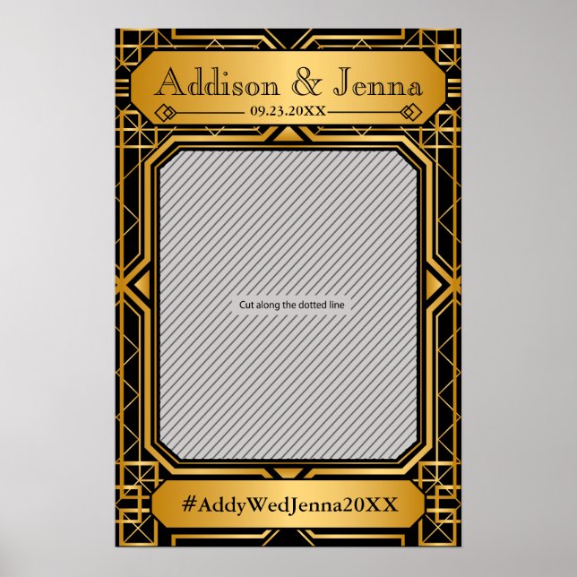 Gatsby Wedding Photo Frame Props Poster (Front)