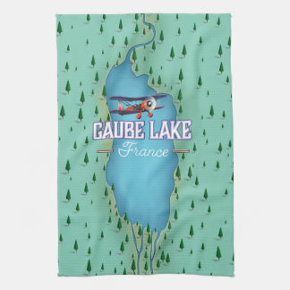 Gaube Lake France vintage travel poster Tea Towel