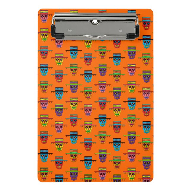 Gaucho Sugar Skull Mini Clipboard (Front)