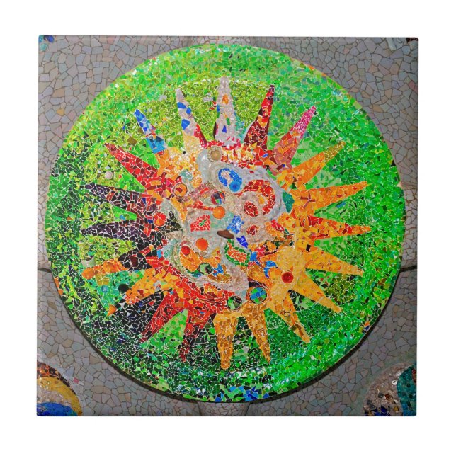 Gaudi Detail Green Tile (Front)