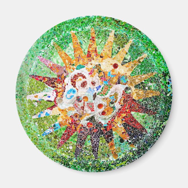 Gaudi Green Sun Magnet (Front)