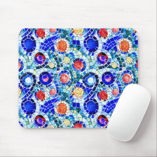 Gaudi Inspired Multicolor Mosaic Pattern Mouse Mat