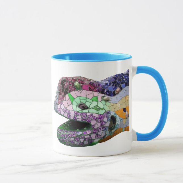 Gaudi Lizard Head Mosaics Mug (Right)