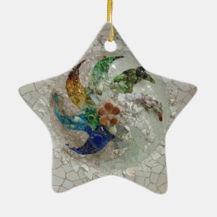 Gaudi Mosaic Ceramic Tree Decoration