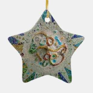 Gaudi Mosaic Ceramic Tree Decoration
