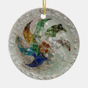 Gaudi Mosaic Ceramic Tree Decoration
