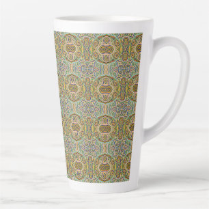 Gaudí Mosaic Inspired Pattern – Colourful Abstract Latte Mug
