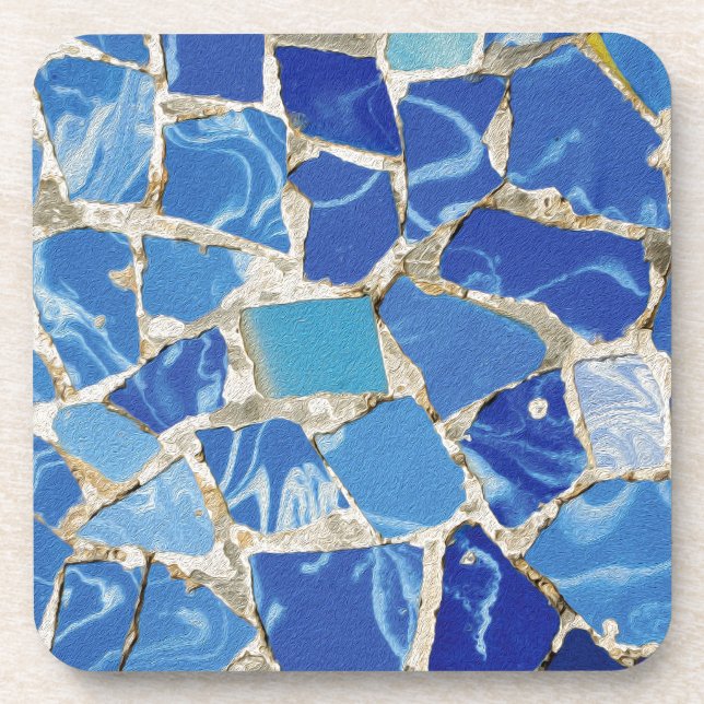 Gaudi Mosaics With an Oil Touch Coaster (Front)