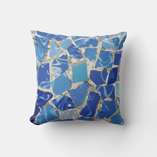Gaudi Mosaics With an Oil Touch Cushion (Front)