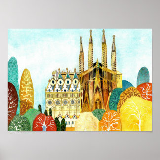 Gaudi 's Barcelona. Poster