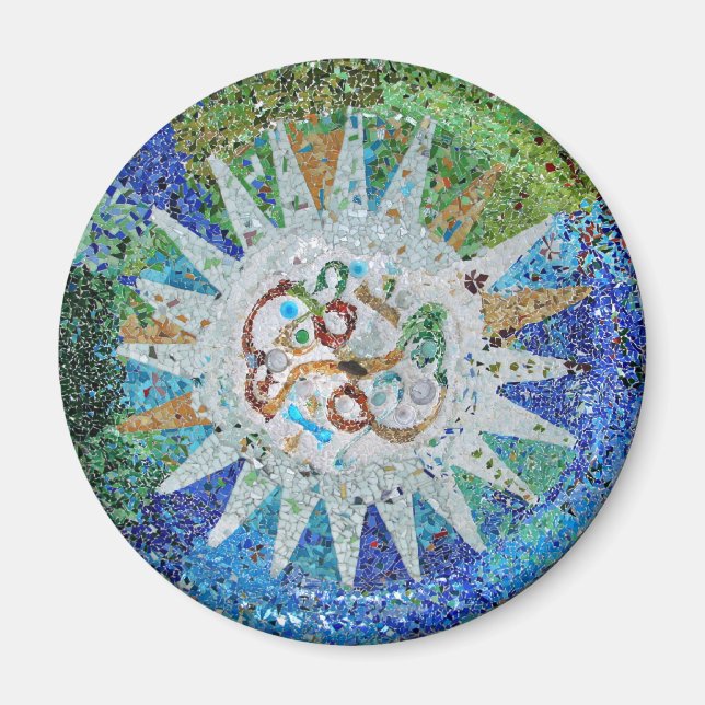 Gaudi White Sun Magnet 1 (Front)