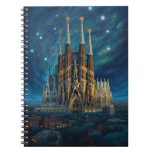 Gaudi's Starry Dream Barcelona Sagrada Familia Notebook