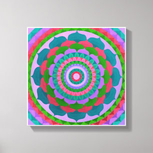 Gaudy flower Mandala Canvas Print