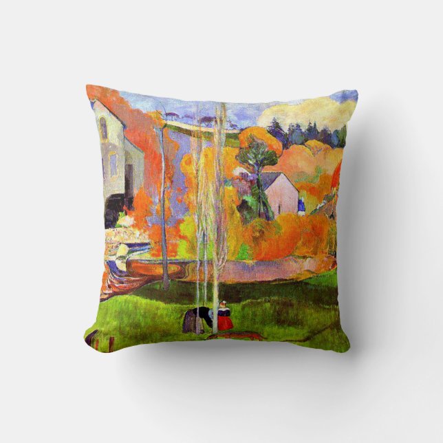 Gauguin - A Breton Landscape-David's Mill-1894 Cushion (Front)
