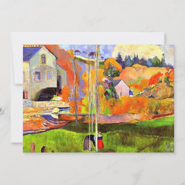Gauguin - A Breton Landscape-David's Mill, Card (Front)