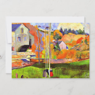 Gauguin - A Breton Landscape-David's Mill, Card