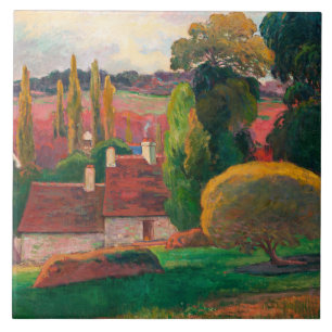 Gauguin - A Farm in Brittany Tile