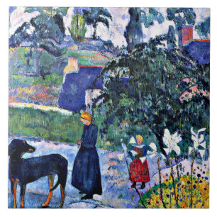 Gauguin - Among the Lilies Tile