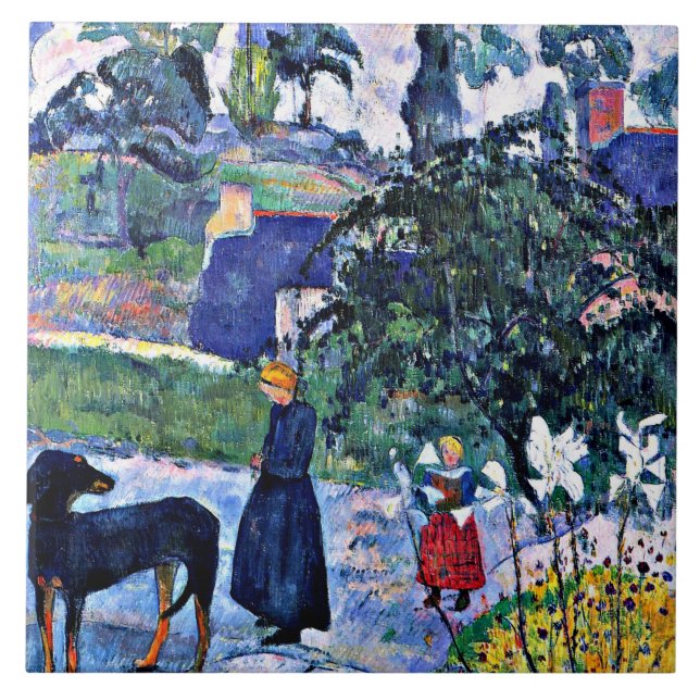 Gauguin - Among the Lilies Tile (Front)