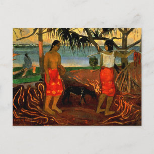 Gauguin - Beneath the Pandanus Tree Postcard