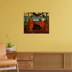 Gauguin - Beneath the Pandanus Tree Poster
