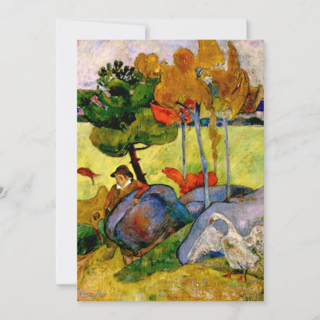 Gauguin - Breton Boy in a Landscape Card (Front)