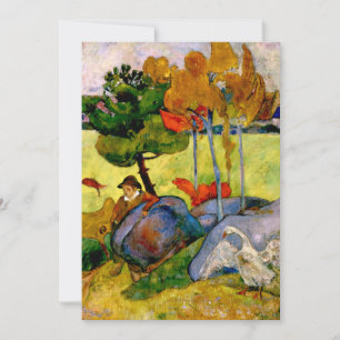Gauguin - Breton Boy in a Landscape Card