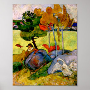 Gauguin - Breton Boy in a Landscape Poster