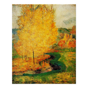 Gauguin - By the Stream, Autumn, Poster