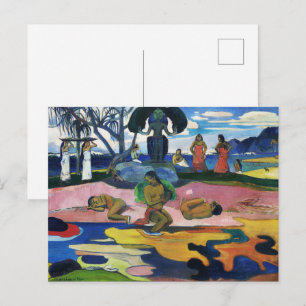 Gauguin Day of the God Mahana no atua Art Print Postcard