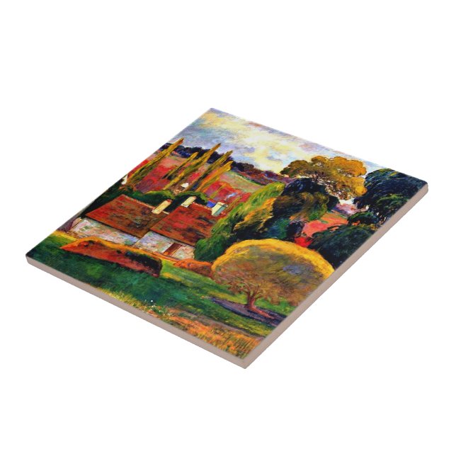 Gauguin: Farm in Brittany, 1894 painting Tile (Side)