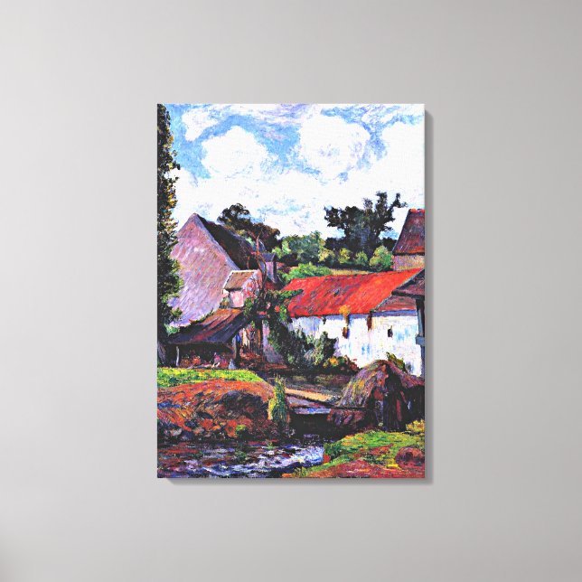 Gauguin - Farm in Osny, fine art painting Canvas Print (Front)