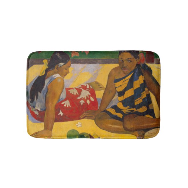 Gauguin French Polynesia Tahiti Women Painting Bath Mat (Front)