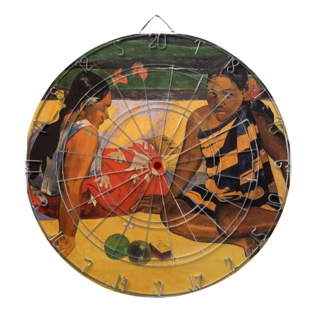 Gauguin French Polynesia Tahiti Women Painting Dartboard (Front)
