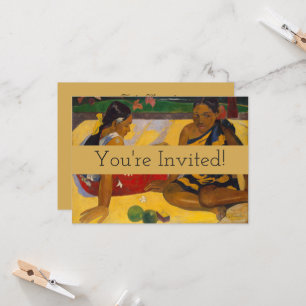 Gauguin French Polynesia Tahiti Women Painting Invitation