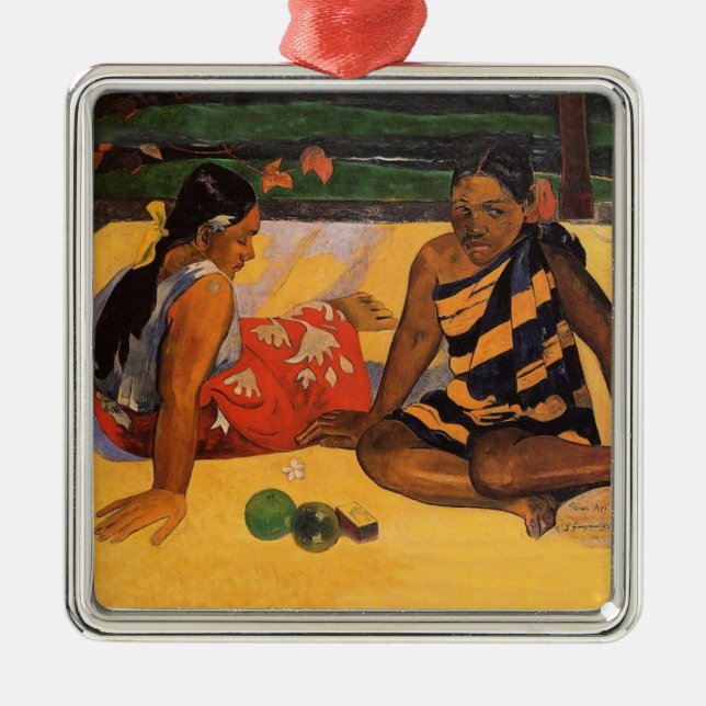 Gauguin French Polynesia Tahiti Women Painting Metal Tree Decoration (Front)