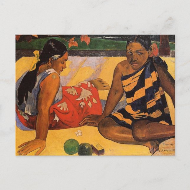 Gauguin French Polynesia Tahiti Women Painting Postcard (Front)