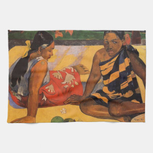 Gauguin French Polynesia Tahiti Women Painting Tea Towel