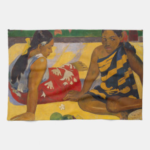 Gauguin French Polynesia Tahiti Women Painting Tea Towel
