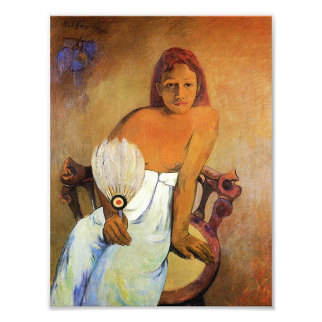 Gauguin Girl With A Fan Photo Print (Front)