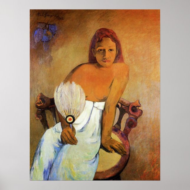Gauguin Girl With A Fan Poster (Front)